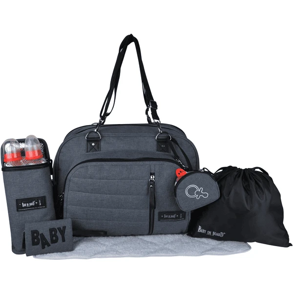 BABY ON BOARD Wickeltasche Daily Smoke Grau 3 BABY ON BOARD Wickeltasche Daily Smoke Grau
