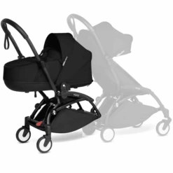 BABYZEN Kinderwagen YOYO 0+ Connect Black Mit Liegewanne Black