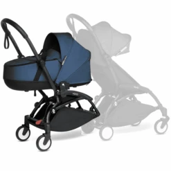 BABYZEN Kinderwagen YOYO 0+ Connect Black Mit Liegewanne Navy Blue