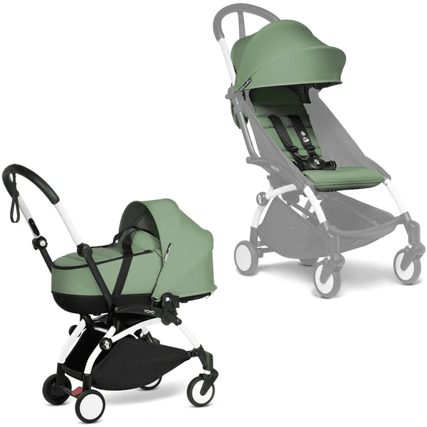 BABYZEN Kinderwagen YOYO2 0+ White Mit Liegewanne Inkl. Textilset Peppermint 3 BABYZEN Kinderwagen YOYO2 0+ White Mit Liegewanne Inkl. Textilset Peppermint