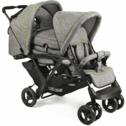 CHIC 4 BABY Geschwisterwagen DUO Jeans Grey