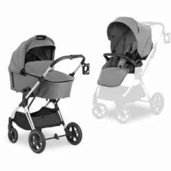 Hauck Kinderwagen Vision X Set Silver Melange Grey