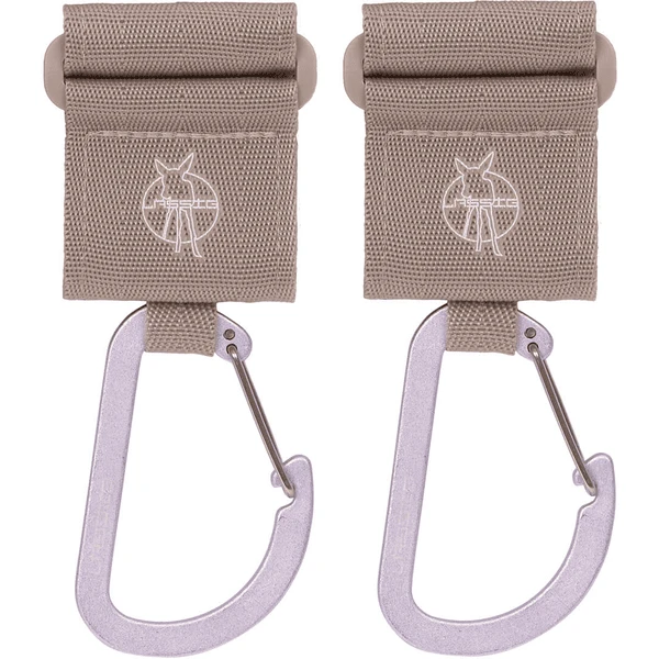 LÄSSIG Kinderwagenhaken 2er Set Karabiner Beige 3 LÄSSIG Kinderwagenhaken 2er Set Karabiner Beige