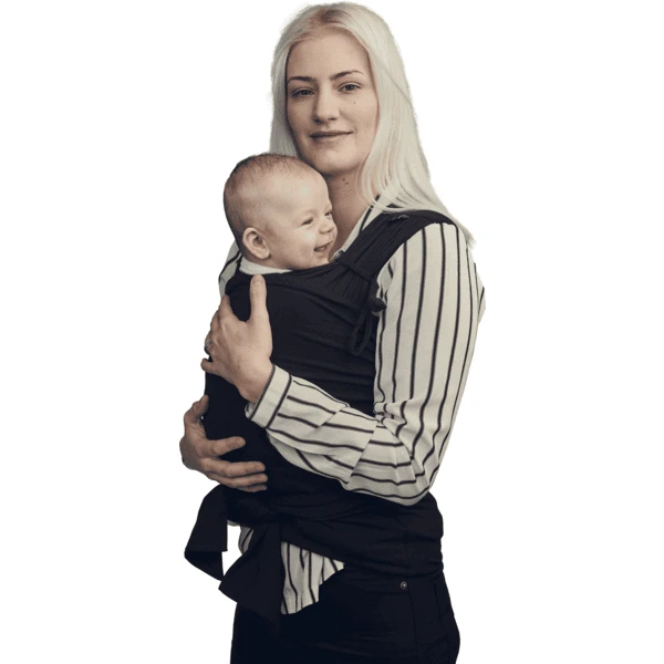 Najell Vorgebundenes Wickel Und Tragetuch Charcoal Black 4 Najell Vorgebundenes Wickel Und Tragetuch Charcoal Black – Bild 2