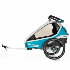 Qeridoo® Kinderfahrradanhänger Kidgoo1 Sport Petrol