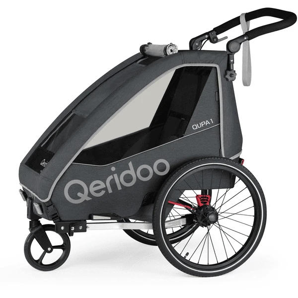 Qeridoo® Kinderfahrradanhänger QUPA 1 Grey 3 Qeridoo® Kinderfahrradanhänger QUPA 1 Grey